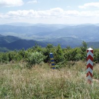 Výhled na Užanský národní park z polsko-ukrajinské hranice